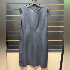 NWT Jennifer Eden Womens Black Sleeveless Shift Dress Lightweight Knee Length